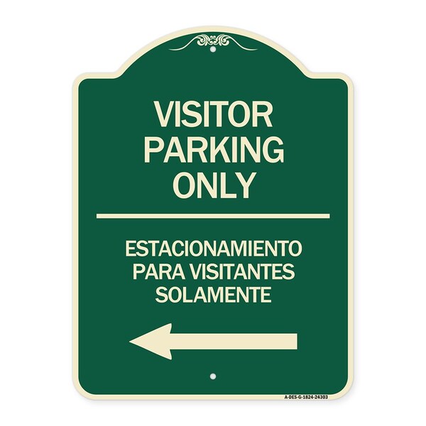 Signmission Bilingual Reserved Parking Visitor Parking Only Estacionamiento Para Visitantes, A-DES-G-1824-24303 A-DES-G-1824-24303 - main